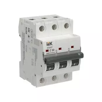 Автоматический выключатель IEK ARMAT M10N-MA 3P C 50А AR-M10N-MA-3-C050