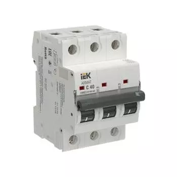 Автоматический выключатель IEK ARMAT M10N-MA 3P C 40А AR-M10N-MA-3-C040