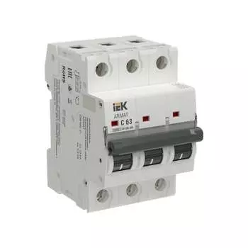 Автоматический выключатель IEK ARMAT M10N-MA 3P C 63А AR-M10N-MA-3-C063