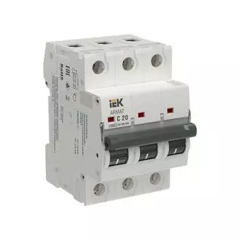 Автоматический выключатель IEK ARMAT M10N-MA 3P C 20А AR-M10N-MA-3-C020