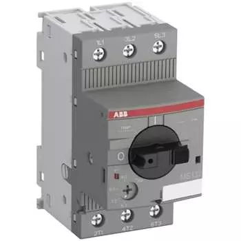 Автоматический выключатель с регулируемой тепловой защитой abb ms132-4.0 100ка 2.5a-4а 1sam350000r1008