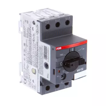 Автоматический выключатель с регулируемой тепловой защитой abb ms132-6.3 100ка 4a-6.3а 1sam350000r1009