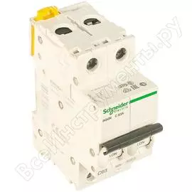 Автоматический выключатель schneider electric acti 9 ik60 2p 63a se a9k24263