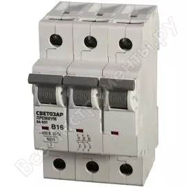 Автомат СВЕТОЗАР Премиум 3п, C, 40А, 6кА, 400В SV-49023-40-C