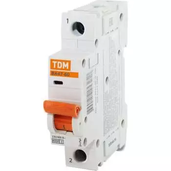 Автоматический выключатель TDM ELECTRIC ВА47-60 1Р, 63А, 6кА, характеристика В SQ0223-0016