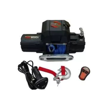 Автомобильная лебедка 4REVO 9000 lbs, 12В, с узкий барабан, синтетический трос, пульт 4R-W090B