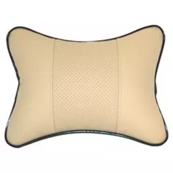 Автомобильная подушка на подголовник snoogy экокожа, бежевая sn-pillow-bеg-lth