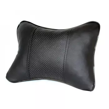 Автомобильная подушка на подголовник snoogy экокожа, черная sn-pillow-blk-lth