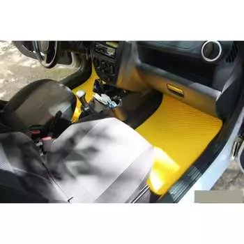 Автомобильные коврики в lada (ваз) granta i седан 2011 – 2018, ромб черный с черным кантом DuffCar