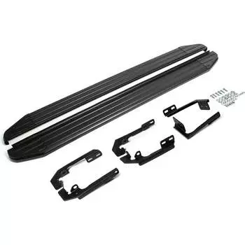 Автомобильные пороги для Isuzu D-Max II рестайлинг 2017-н.в. Rival Premium-Black A193ALB.9101.1