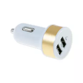Автомобильный адаптер arnezi 2xusb, 5 в, 1+2.4 а, в прикуриватель, 12/24 в, золотистый 00-00976111