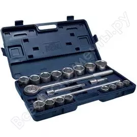 Автомобильный набор с квадратом 3/4, 22-50мм, 6-гранная, 20шт santool профи 110301-021