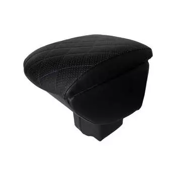 Автоподлокотник Ford Focus II 2004 2011 г РОМБ отстрочка синяя черная перфорированная экокожа PSV 135520