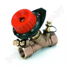 Балансировочный клапан comap 751 1", dn25, с двумя измерительными ниппелем, без дренажа 17-8,52 751408