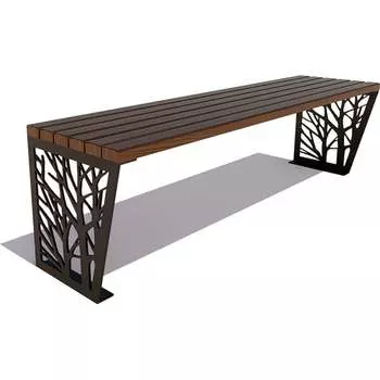 Банкетка 7 скамеек Роща 77076 77076/Б_РЩ/1,8/9005/С_ПАЛ