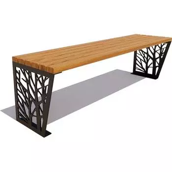 Банкетка 7 скамеек Роща 77076 77076/Б_РЩ/1,8/9005/С_ДУБ