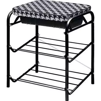 Банкетка Nika НИКА Haushalt НБ1 НБ1/Р гусиная лапка/черный