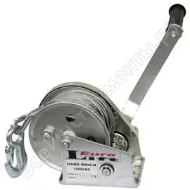 Барабанная лебедка с автоматическим тормозом (г/п 545 кг, канат с крюком 10 м) euro-lift ahw1200а 0013662