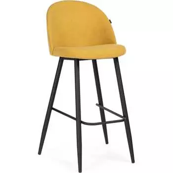 Барный стул Woodville Сондре горчичный, черный 504193