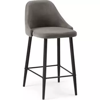 Барный стул Woodville Джама темно-серый, черный матовый 448667