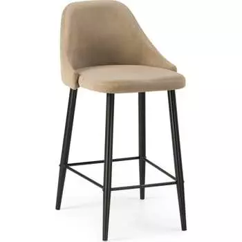 Барный стул Woodville Джама бежевый, черный матовый 448665
