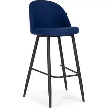 Барный стул Woodville Сондре темно-синий, черный 504192