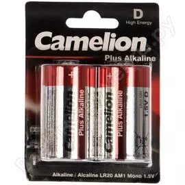 Батарейка Camelion Plus Alkaline LR20 BL-2 1.5В 1654