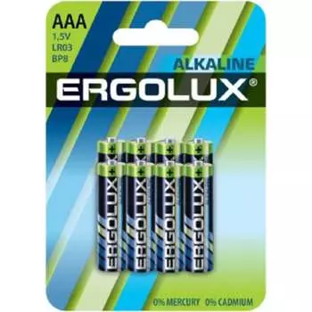 Батарейка Ergolux alkaline BL8 LR03 14814