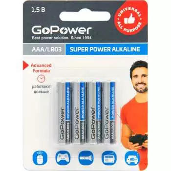 Батарейка GoPower LR03 00-00015602