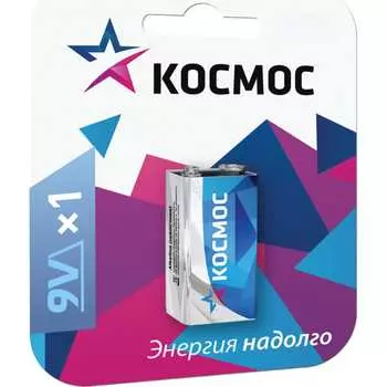 Батарейка КОСМОС Максимум 6LR61 BP-1 бл.1шт KOC6LR61MAX1BL