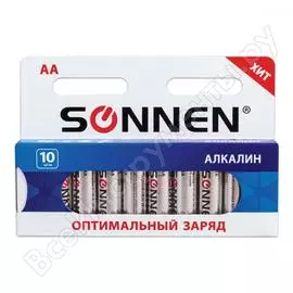 Алкалиновые батарейки SONNEN Alkaline 451086