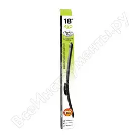 Бескаркасная щетка стеклоочистителя azard lucky way 18" 450 мм 4 переходника schet157