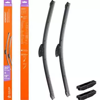 Бескаркасные щетки стеклоочистителя Airline AWB-BK-510-475K