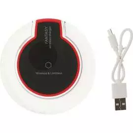 Беспроводное зарядное устройство luazon lcc-75, 1а, с подсветкой, черно-красное 2446545