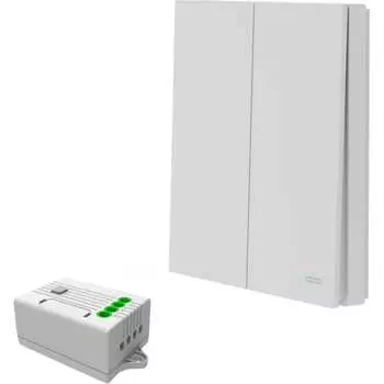 Беспроводной двухклавишный выключатель GRITT Evolution 14102