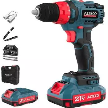 Бесщеточная аккумуляторная дрель шуруповерт ALTECO CD 21-45 BL X2 73510