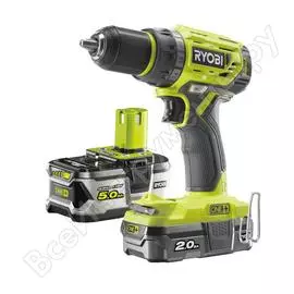 Бесщеточная аккумуляторная дрель-шуруповерт ryobi one+ r18dd7-252s 5133004534