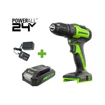 Бесщеточная дрель-шуруповерт GreenWorks GD24DD35 3704007VUA