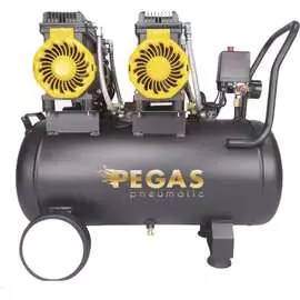 Бесшумный безмасляный компрессор Pegas pneumatic PG-2800*2 6621