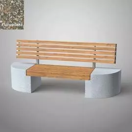 Бетонная скамья ООО АРХИТЕК-БЕТОН