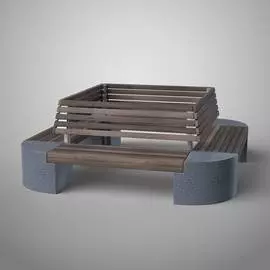 Бетонная скамья ООО АРХИТЕК-БЕТОН