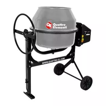 Бетоносмеситель QUATTRO ELEMENTI Terra 120 550 Вт, 120 л, 27 об/м, замес 40 л, чугунный венец 917-957