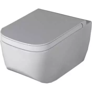 Безободковый подвесной матовый унитаз Hatria NEXT A0Y1F125