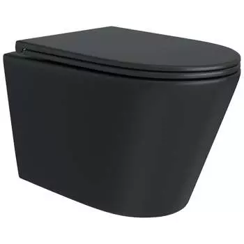 Безободковый подвесной унитаз Teymi Solli T40201MB ЦБ-00263651