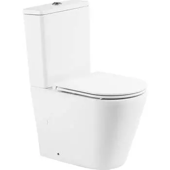 Безободковый унитаз компакт BelBagno FLAY-R BB2149CPR/BB870SC