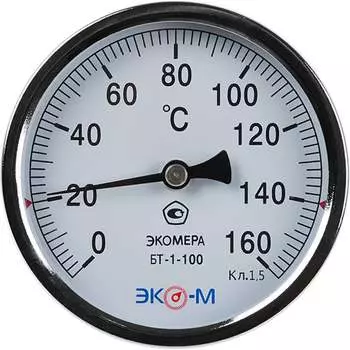 Биметаллический термометр ЭКО-М ЭКОМЕРА БТ-1-100-160С-L80