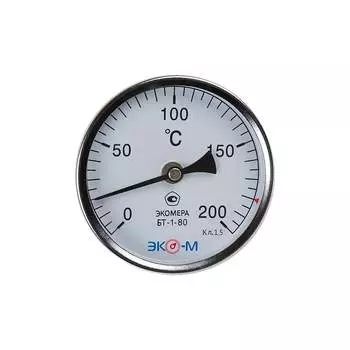 Биметаллический термометр ЭКО-М ЭКОМЕРА БТ-1-80-200С-L100