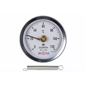 Биметаллический термометр ЭКО-М БТ-1-63-120С