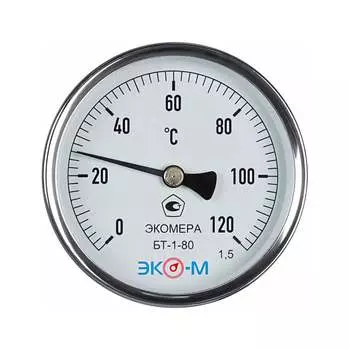 Биметаллический термометр ЭКО-М БТ-1-80 БТ-1-80-120С-L40