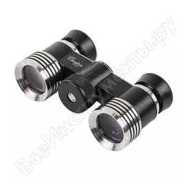 Бинокль veber бгц 3х27, черный/серебро, с фокусировкой 26162